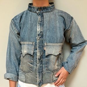 Vintage Denim Jean Jacket Deconstructed Levis Jean Jacket OOAK Women’s S / M